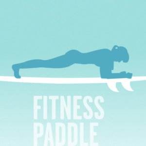 fitness paddle icone avec texte